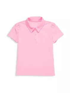 Рубашка-поло Mini Frida для маленьких девочек и пышных рукавов Lilly Pulitzer Kids, розовый