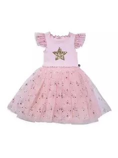 Блестящее платье-пачка со звездами для маленькой девочки Petite Hailey, розовый