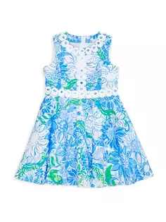 Платье Idala без рукавов для маленьких девочек и девочек Lilly Pulitzer Kids, синий