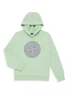 Толстовка с логотипом Little Boy&apos;s &amp; Boy&apos;s Stone Island, светло-зеленый