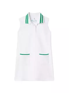 Теннисное платье из пике Teagan для маленьких девочек и девочек Classic Prep, белый