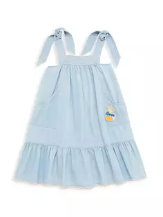 Джинсовое платье Halcyon для маленьких девочек и девочек Zimmermann Kids, синий