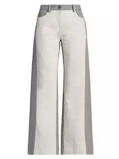 Двухцветные брюки Joanna из смесового хлопка Twp, серый