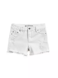 Джинсовые шорты Brittany с потертостями для маленьких девочек и девочек Tractr, белый