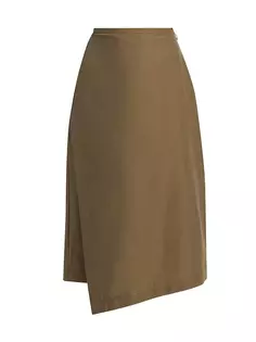 Асимметричная юбка с практичными вставками Vince, цвет washed vine