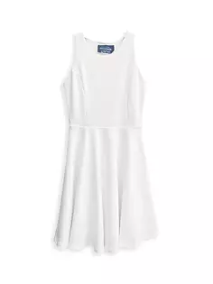 Текстурированное платье-борцовка для девочки Un Deux Trois, белый