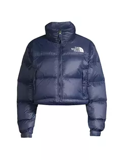 Укороченный пуховик Nuptse The North Face, цвет summit navy