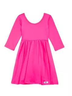 Платье-кружево для маленьких девочек и девочек Worthy Threads, неоновый розовый