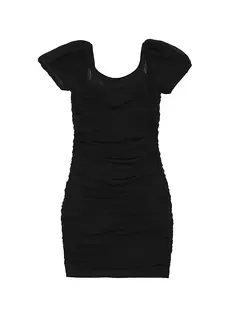 Облегающее платье Anya для девочек со сборками Katiej Nyc, черный