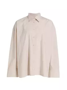 Рубашка оверсайз из хлопкового поплина в полоску Remain Birger Christensen, цвет safari comb
