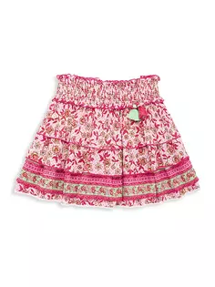 Мини-юбка Ariel для маленьких девочек и девочек Poupette St Barth, цвет pink blossom