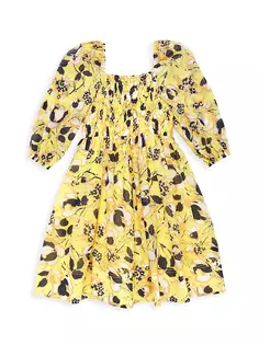 Мини-платье Karena для маленьких девочек и девочек Tanya Taylor, цвет magnolia bloom print