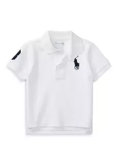 Вязаная рубашка-поло для маленьких мальчиков Polo Ralph Lauren, белый