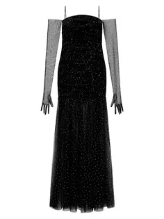 Платье Lilah Shimmer без бретелек Rebecca Vallance, черный