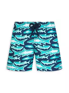 Шорты для плавания Little Boy&apos;s с принтом акулы Vilebrequin, синий