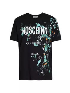 Футболка с графическим логотипом Moschino, черный