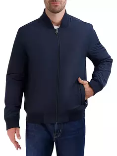 Утепленная куртка-бомбер Cole Haan, темно-синий
