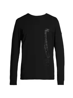 Moncler Мужская футболка с длинным рукавом и логотипом Moncler, черный