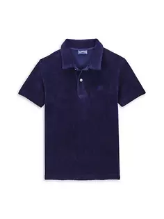 Махровая рубашка-поло для маленьких мальчиков и мальчиков Vilebrequin, синий
