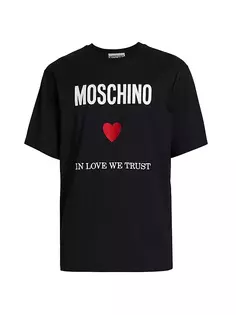 Футболка с логотипом In Love We Trust Moschino, черный