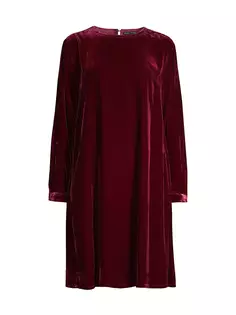 Бархатное платье с длинными рукавами Eileen Fisher, цвет rose