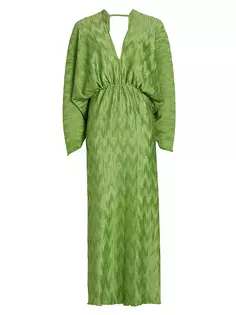 Атласное платье Les Éléments Riviera с объемными рукавами L&apos;Idée, цвет fern L'idée