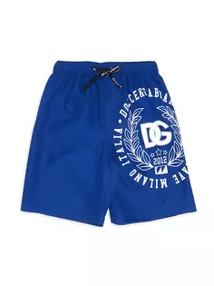 Шорты для плавания на шнурке с логотипом Little Boy&apos;s &amp; Boy&apos;s Dolce&amp;Gabbana, синий