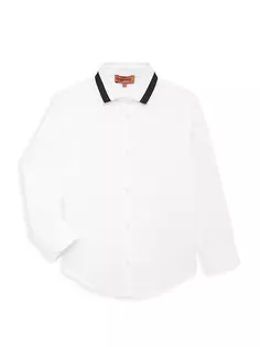 Рубашка на пуговицах с воротником и логотипом Little Boy&apos;s &amp; Boy&apos;s Missoni, белый