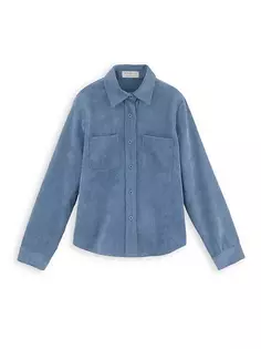 Тканая рубашка на пуговицах для девочек Mini Molly, цвет denim blue