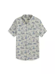 Рубашка с короткими рукавами Little Boy&apos;s &amp; Boy&apos;s Hamptons Vineyard Vines, цвет hamptons scenic