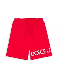 Спортивные шорты с логотипом Little Boy&apos;s &amp; Boy&apos;s Dolce&amp;Gabbana, красный