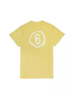 Платье-футболка с логотипом Little Girl&apos;s &amp; Girl&apos;s Mm6 Maison Margiela, желтый