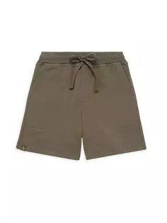 Флисовые шорты для маленьких мальчиков и мальчиков Barefoot Dreams, цвет olive branch