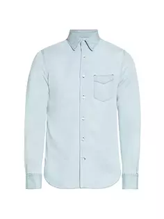 Рубашка на пуговицах Benoit Chambray Officine Générale, цвет light indigo