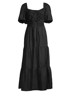 Льняное платье-миди L&apos;Oasis Palacio Faithfull The Brand, черный
