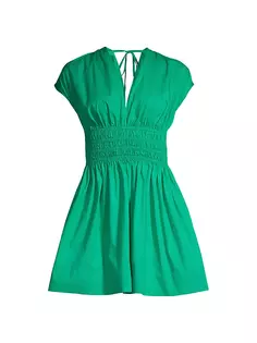 Хлопковое мини-платье L&apos;oasis Tia Faithfull The Brand, зеленый