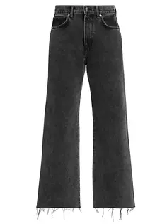 Укороченные широкие джинсы Taylor Veronica Beard, цвет ash onyx