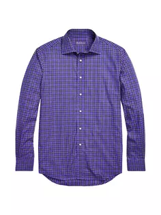 Рубашка в клетку на пуговицах спереди Ralph Lauren Purple Label, фиолетовый