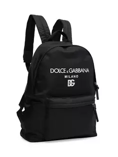 Детский рюкзак из нейлоновой смеси с логотипом Dolce&amp;Gabbana, черный