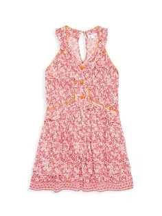 Мини-платье Mae для маленьких девочек и девочек Poupette St Barth, светло-розовый