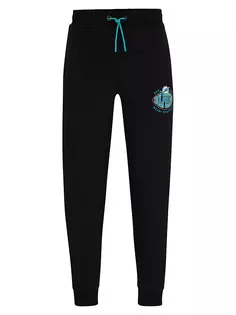 Спортивные брюки из хлопковой смеси BOSS x NFL с совместным брендингом Boss, цвет dolphins black