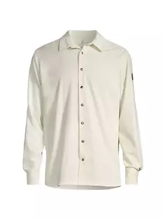 Moncler Мужская хлопковая рубашка Moncler, цвет cream