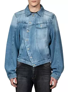 Джинсовая куртка с запахом Egonlab, цвет blue stone wash