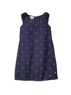 Ночная рубашка Portsmouth Anchors для малышей, маленьких девочек и девочек Amelie Petite Plume, темно-синий