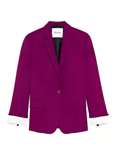 Оверсайз-пиджак Denis с контрастными манжетами на рукавах Callas Milano, пурпурный