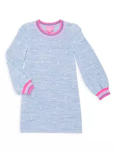 Мини-платье-свитер Verna для маленьких девочек и девочек Lilly Pulitzer Kids, синий