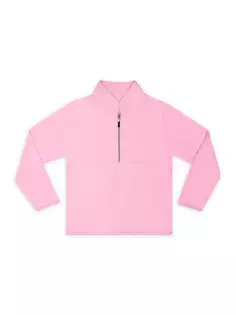 Флисовая рубашка на молнии для маленьких девочек и девочек Iscream, розовый