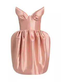 Мини-платье-бюстье из шелковой смеси Matchmaker Zimmermann, розовый
