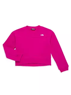 Флисовый свитер с круглым вырезом Little Girl&apos;s &amp; Girl&apos;s Camp The North Face, цвет fuschia pink
