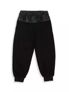 Нейлоновые спортивные штаны для мальчиков с логотипом FF Fendi, цвет black brown